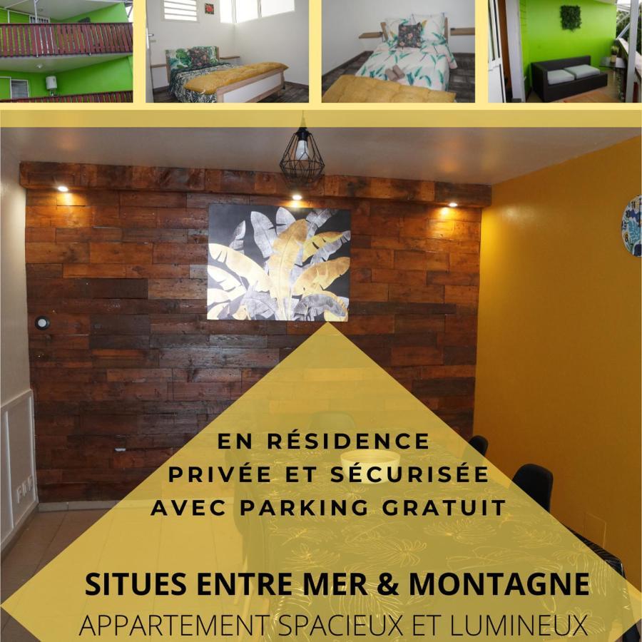 Appartement Les Cles Du Bonheur2, Entre Mer & Montagne à Trois Bassins Extérieur photo